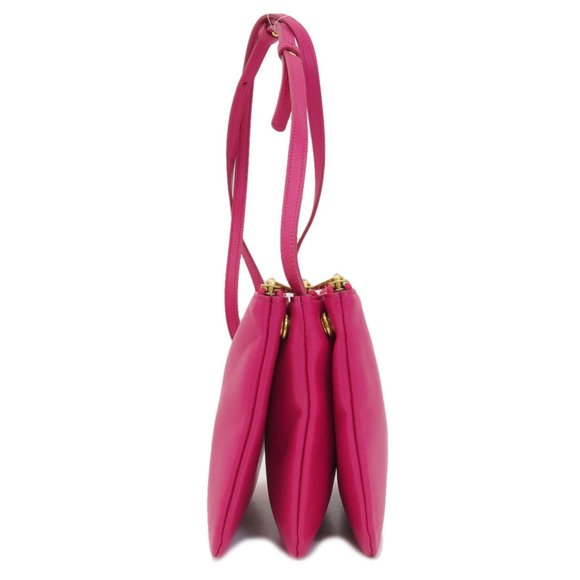 CELINE Trio Shoulder Bag Calf Leather Women's - Picture 3 of 11